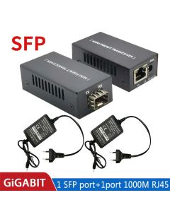 Mini media converter 1 SFP slot 1 rj45 Fiber switch 1SFP1E gigabit optical fiber ethernet switch for ip camera