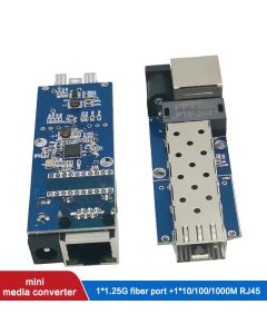 SFP Media Converter Gigabit Transceiver Fast Ethernet 1 port RJ45 to 1 port Fiber Optic 1sfp1E 1F1E for ip camera 10/100/1000Mbps