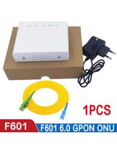 Free Shipping Second-hand F601 1GE port Version 6.0 GPON Terminal ONT Optical Terminal 1GE Port Second-Hand with Flange and Patch Cable