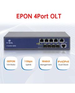EPON OLT 4PON Mini 4port with Web Management Support ONU unlocked Compatible with Huawei ZTE EPON ONU/ONT