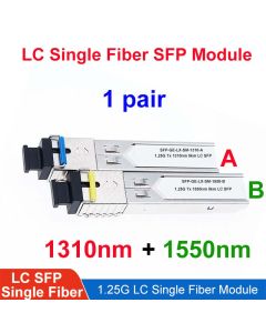 SFP Module LC connector 1.25G BiDi 1310nm/1550nm WDM switch SFP Transceiver module with DDM Function Single Mode Single Fiber